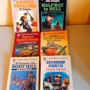 Lot of 6 large print western books